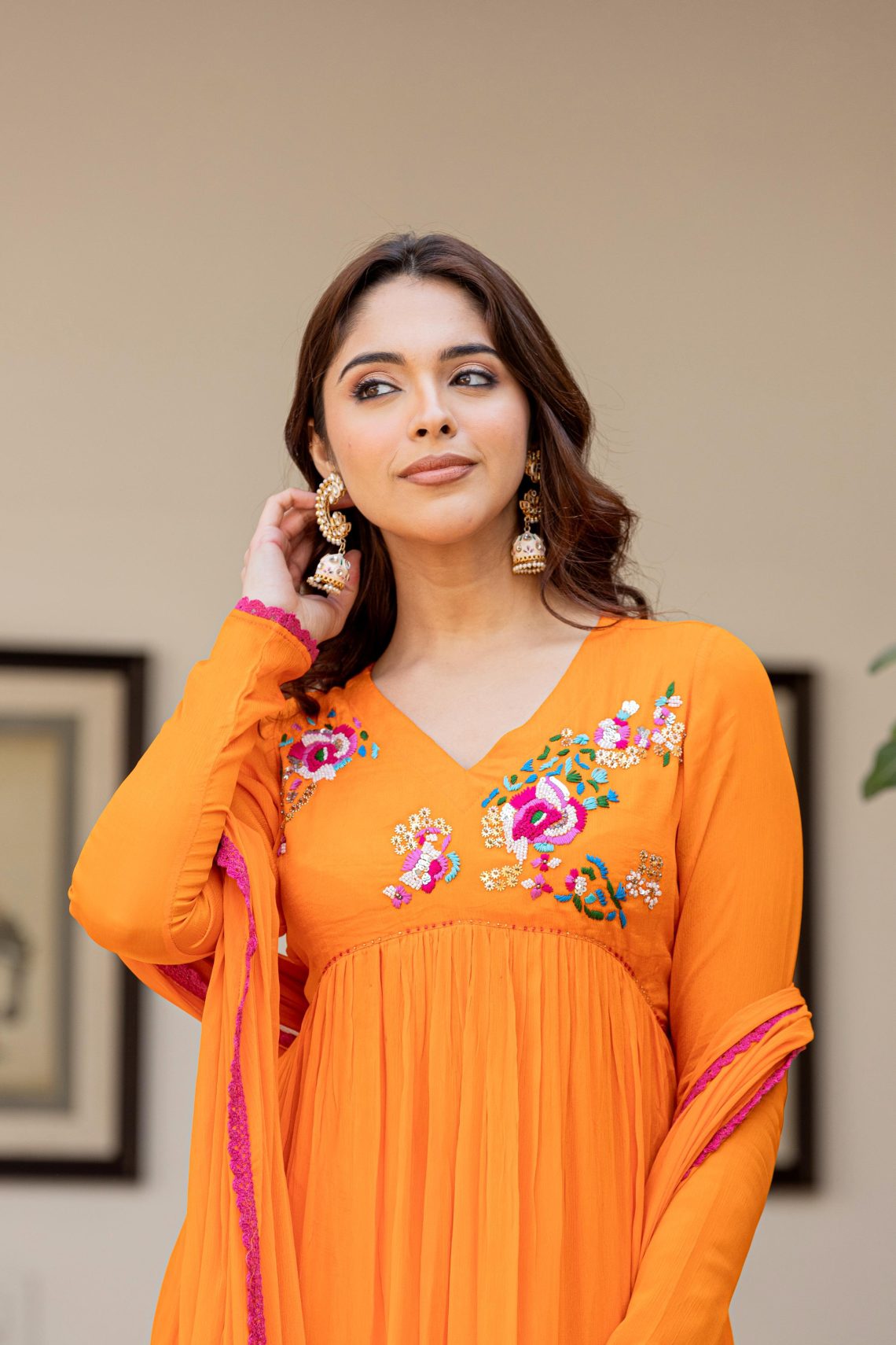 Orange Blossom Chinon Suit
